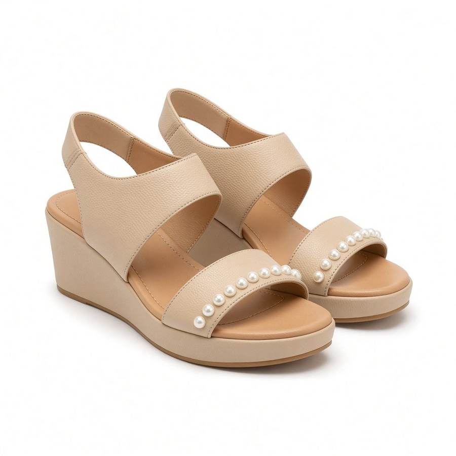 Pearl Wedge Sandal