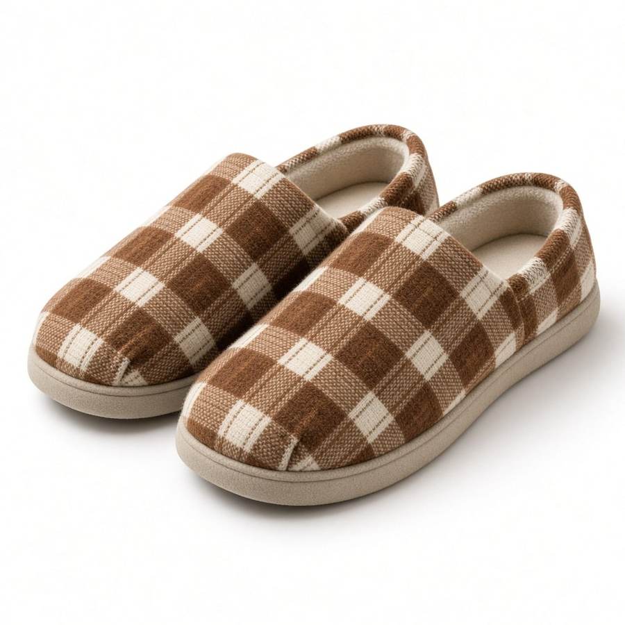 Check Flannel Slipper